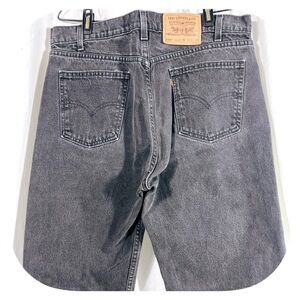 VTG Mens Orange Tab Levi’s 505 Black Relaxed Straight Leg 100 Cotton USA 36 X 32